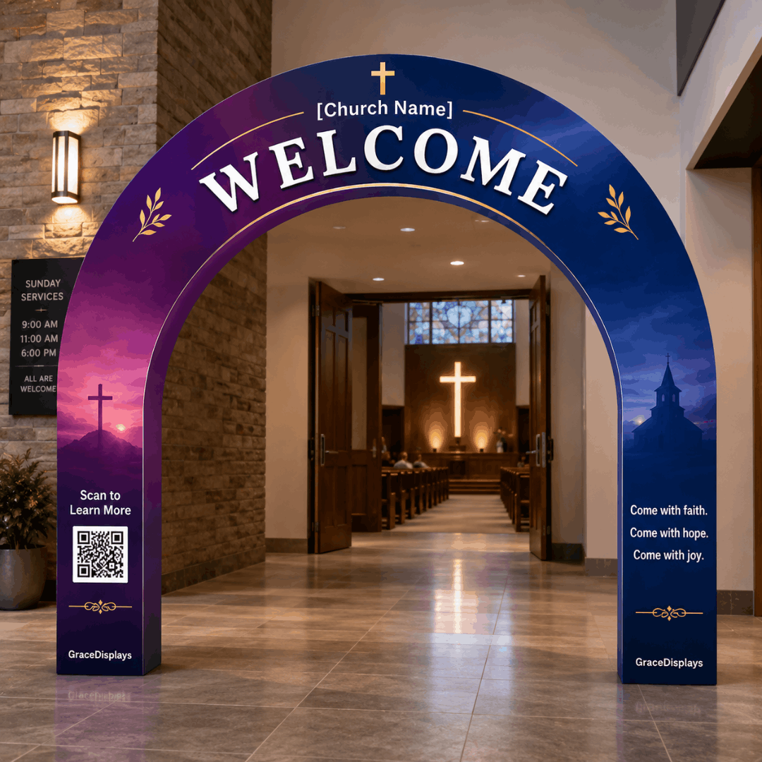 3D Triangular Prism Entrance Arch Display