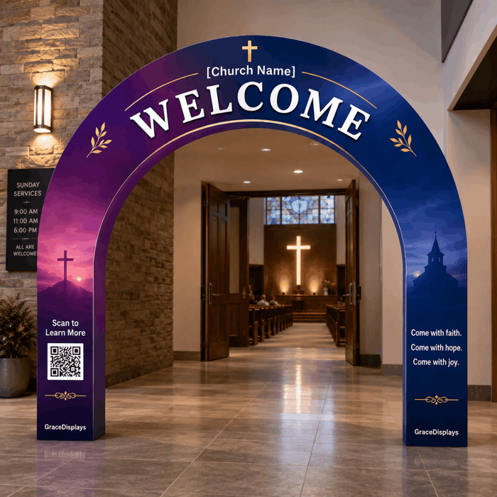 3D Triangular Prism Entrance Arch Display