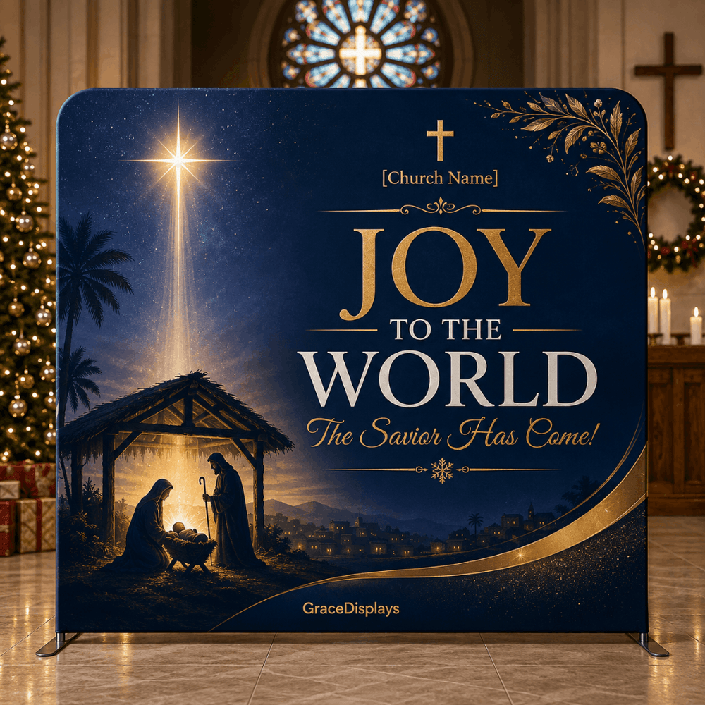 Christmas Backdrop – Model 4 – Straight Tension