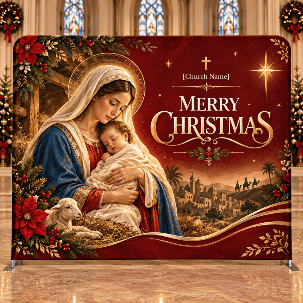 Christmas Backdrop – Model 5 – Straight Tension