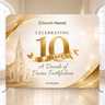 Church Anniversary Backdrop – Model 1 – Straight Tension