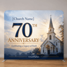 Church Anniversary Backdrop – Model 4 – Straight Tension