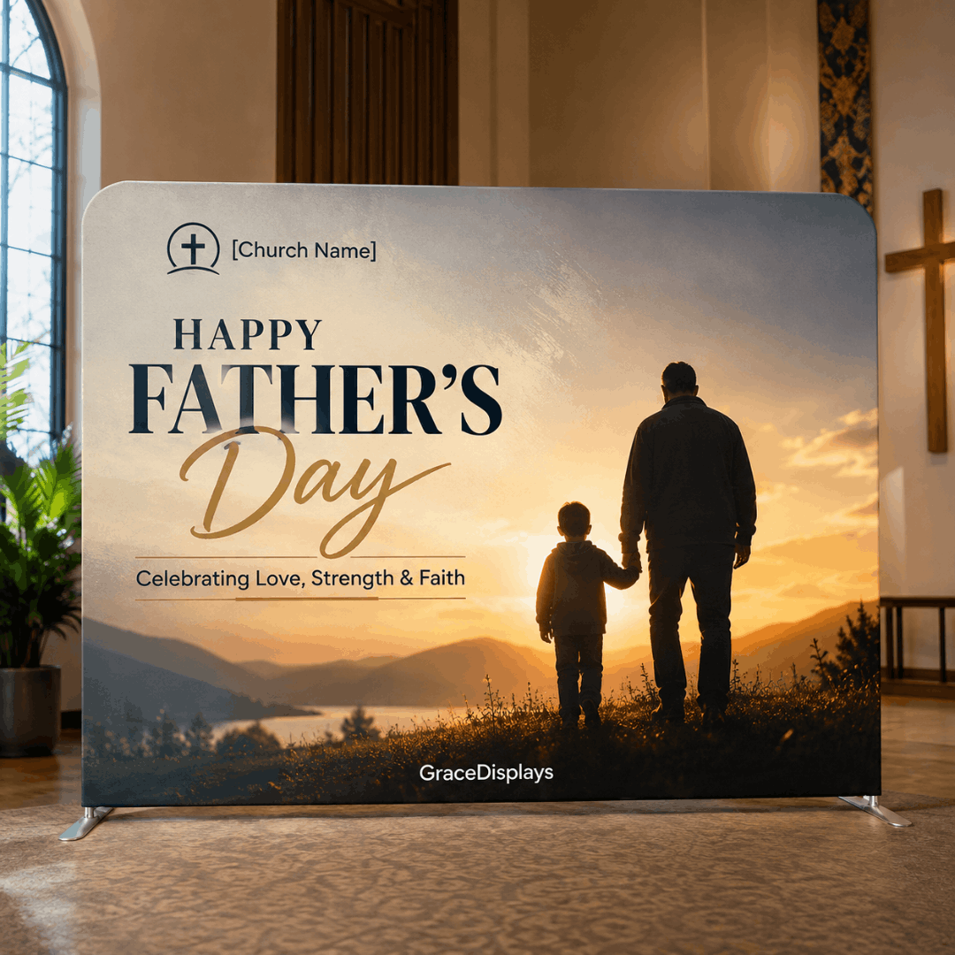 Fathers Day Fabric Backdrop