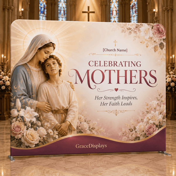 Mother's Day Backdrop – Model 1 – Straight Tension