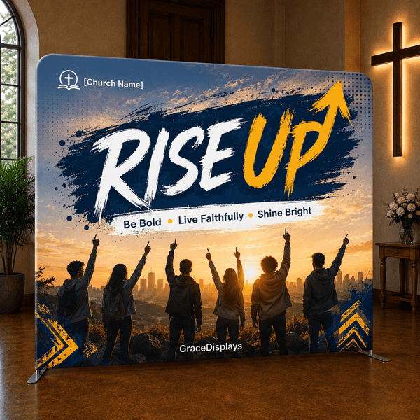 Youth Ministry Backdrop – Model 3 – Straight Tension