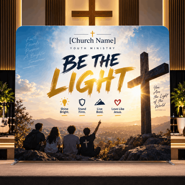Youth Ministry Backdrop – Model 5 – Straight Tension