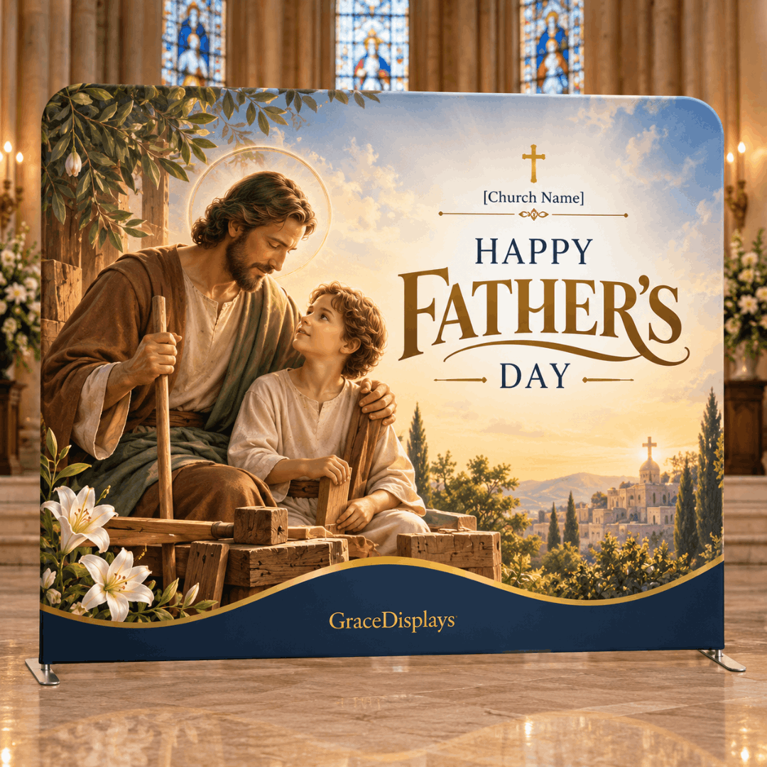 Father's Day Backdrop – Model 1 – Straight Tension