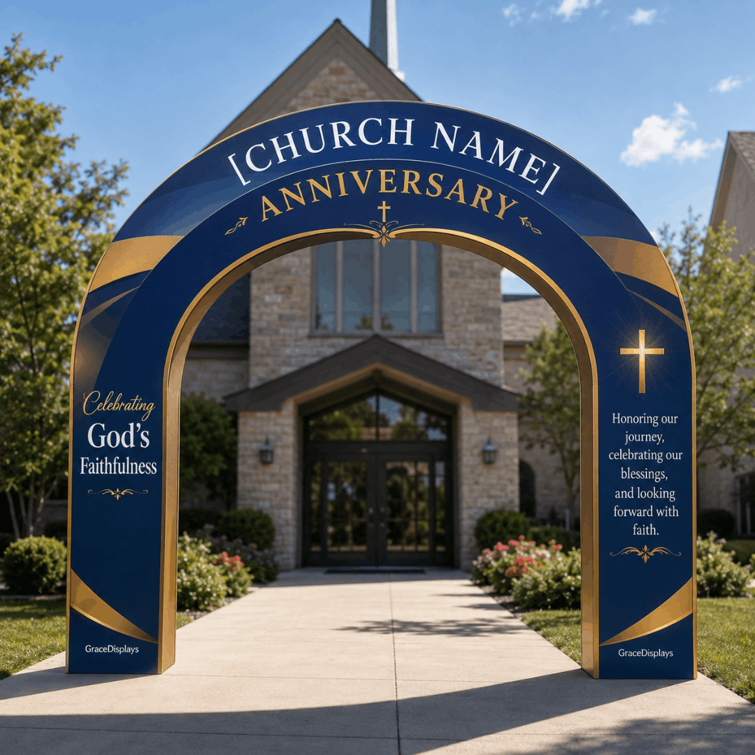 3D Triangular Prism Entrance Arch Display