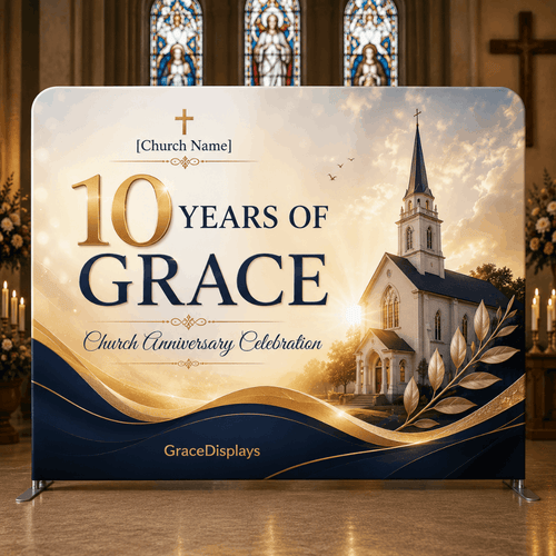 Anniversary Backdrop – Straight Tension Fabric