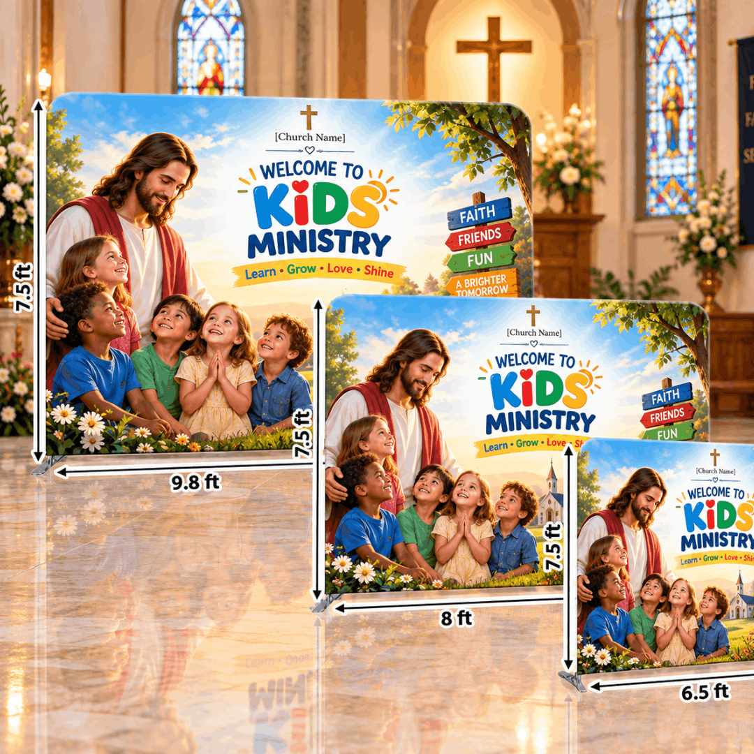 Church Kids Backdrop – Straight Tension