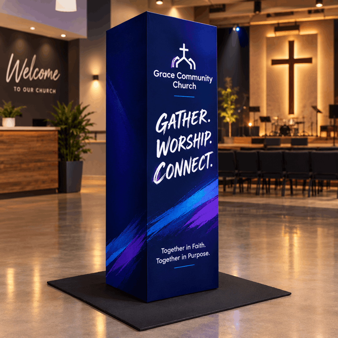 Church Modular EZ Cubic Fabric Tower Display