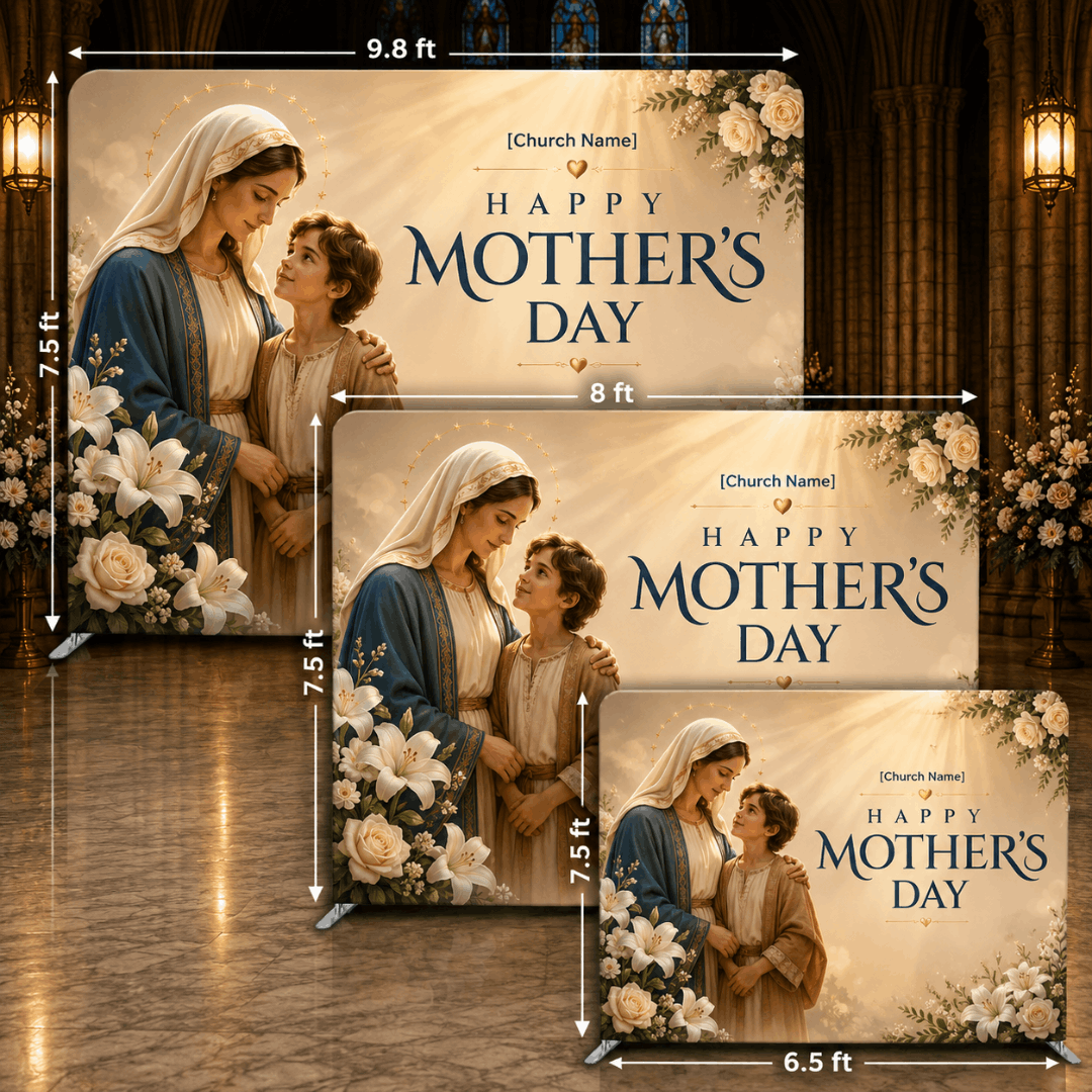 Church Mother’s Day Backdrop – Straight Tension