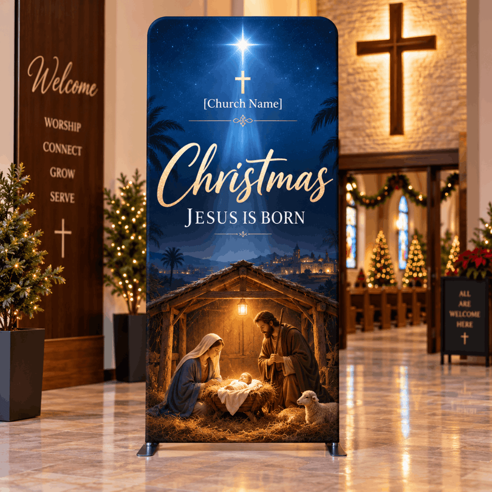 Church Portable Exhibit Display – 7.5ft Height