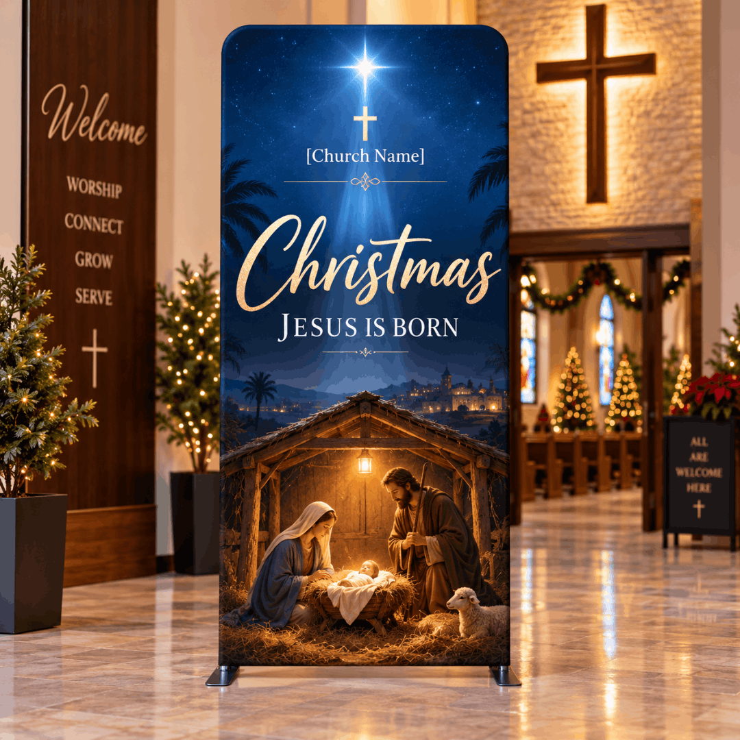 Church Portable Exhibit Display – 7.5ft Height