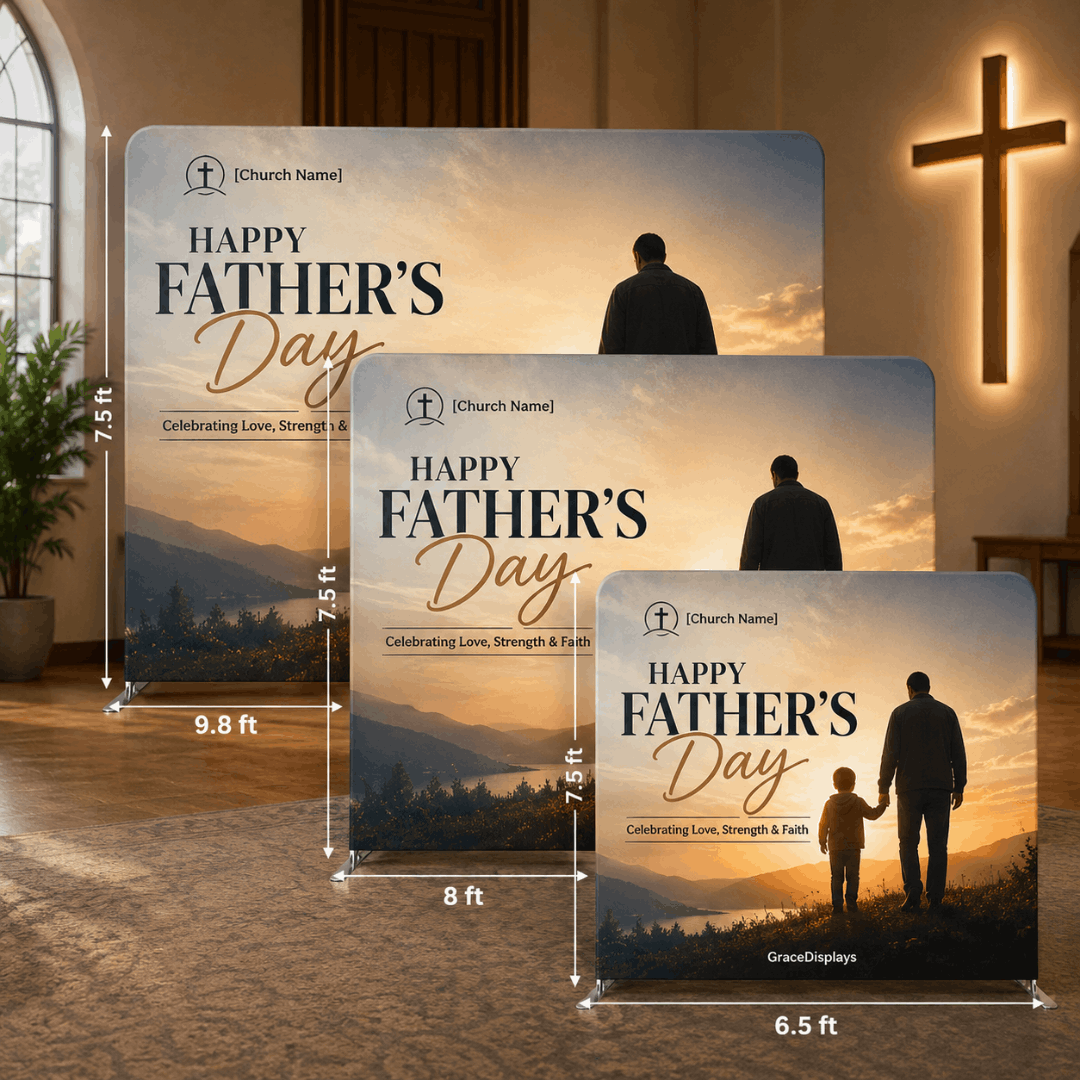 Father's Day Backdrop – Model 5 – Straight Tension