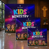 Kids Ministry Backdrop – Model 1 – Straight Tension