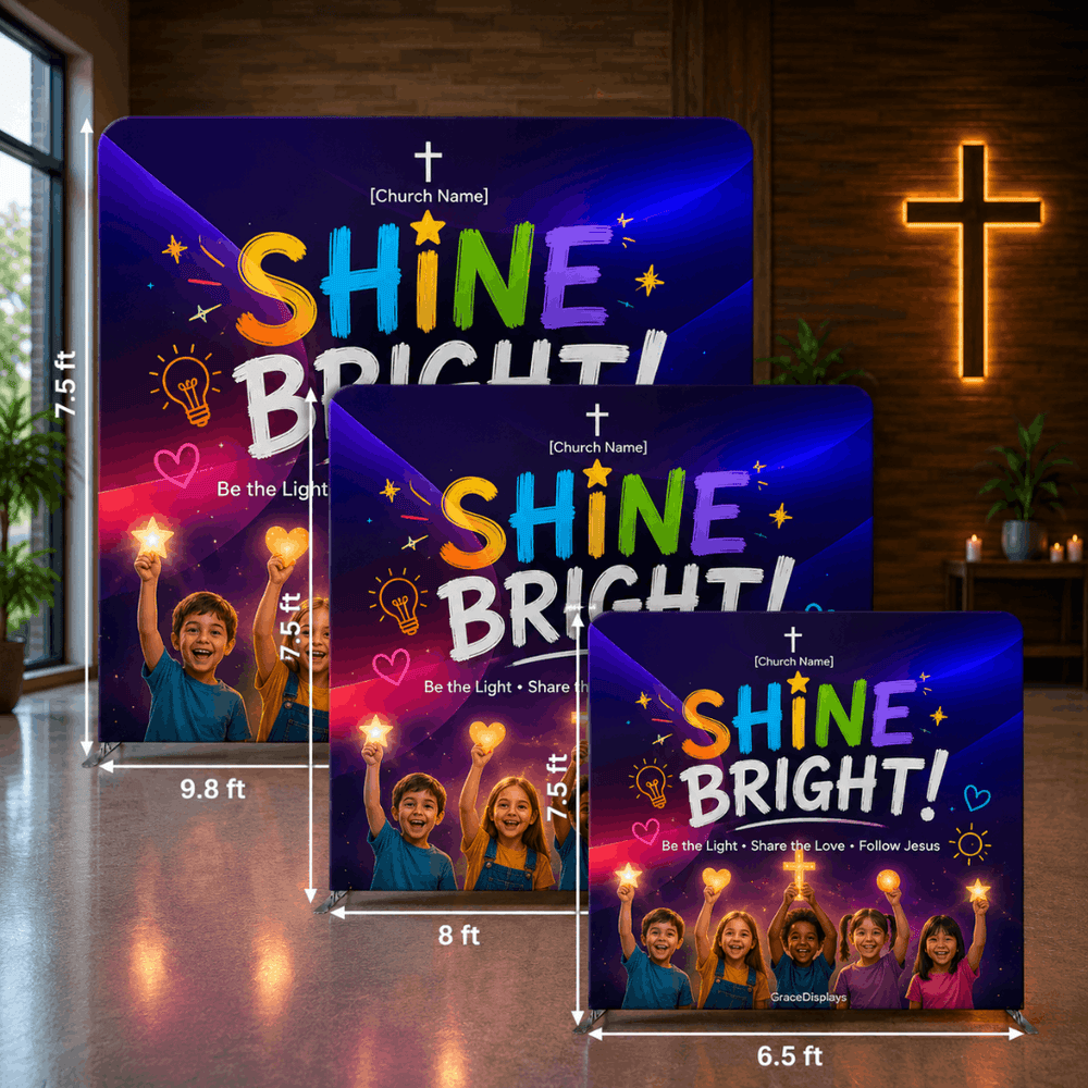 Kids Ministry Backdrop – Model 3 – Straight Tension