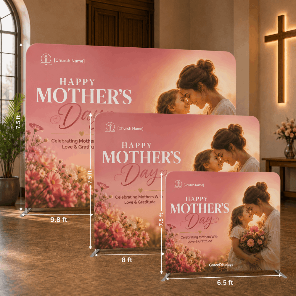 Mother’s Day Backdrop – Model 2 – Straight Tension