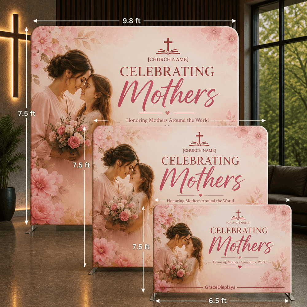 Mother’s Day Backdrop – Model 3 – Straight Tension
