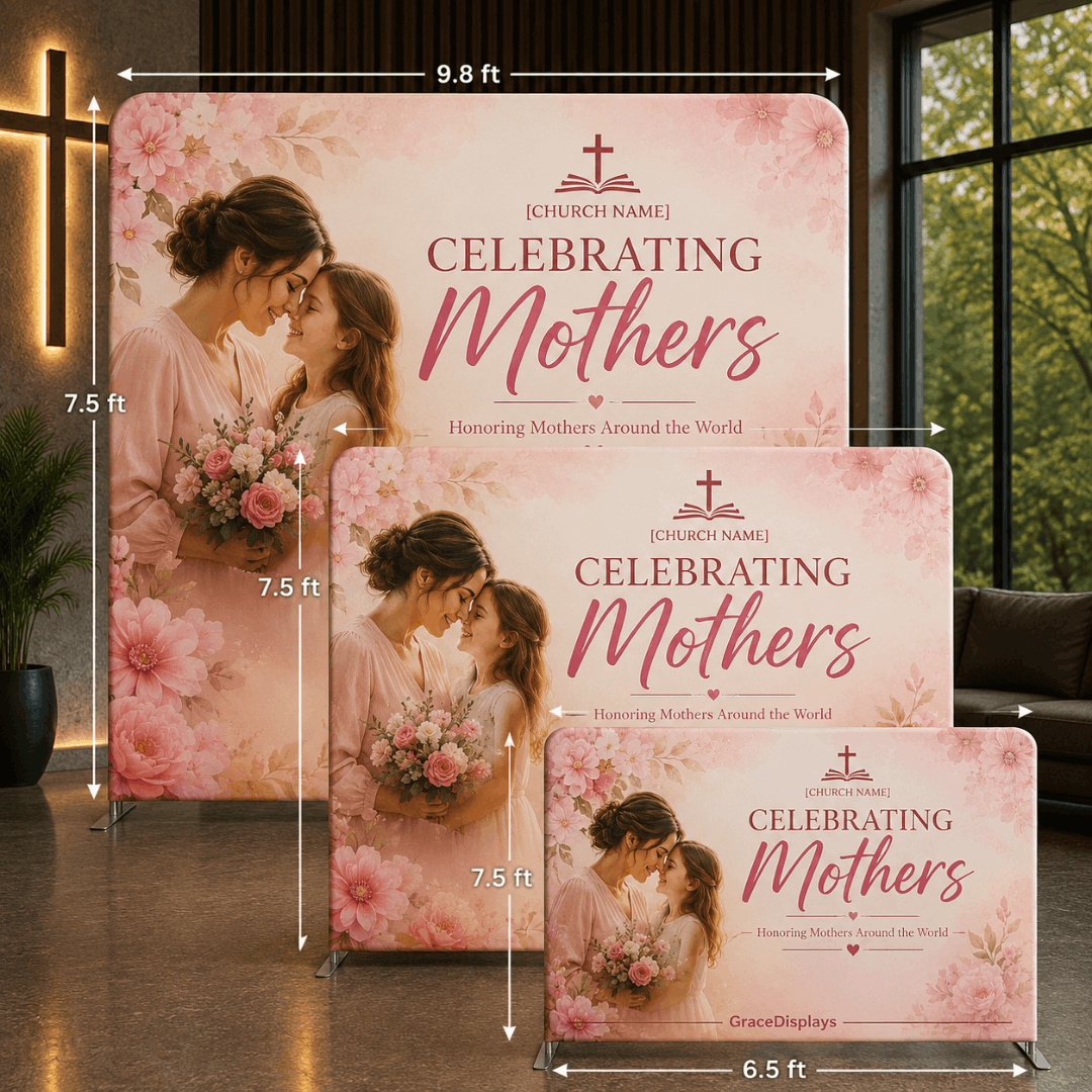 Mother’s Day Backdrop – Model 3 – Straight Tension