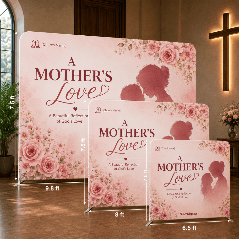 Mother’s Day Backdrop – Model 4 – Straight Tension