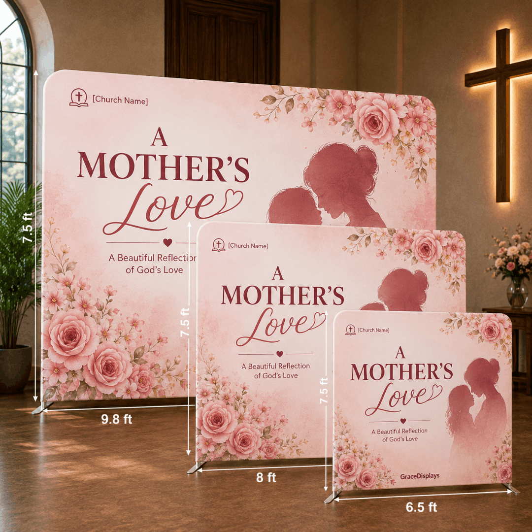 Mother’s Day Backdrop – Model 4 – Straight Tension