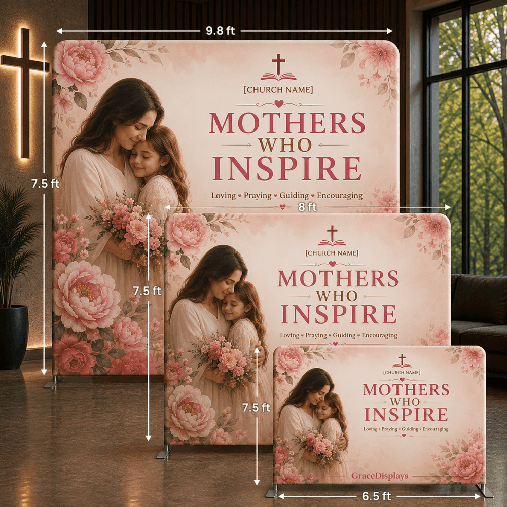 Mother’s Day Backdrop – Model 5 – Straight Tension