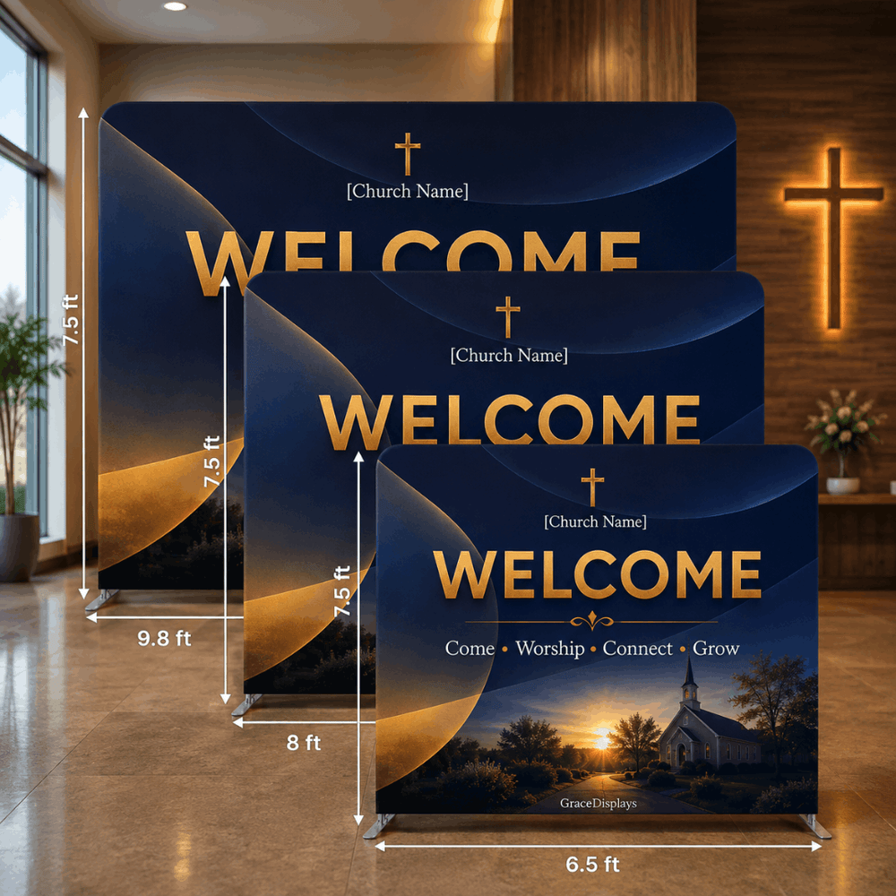 Welcome Backdrop – Model 2 – Straight Tension