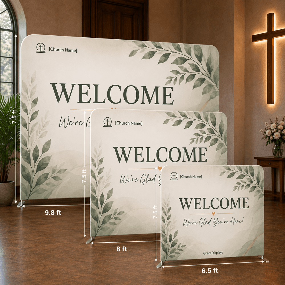Welcome Backdrop – Model 3 – Straight Tension