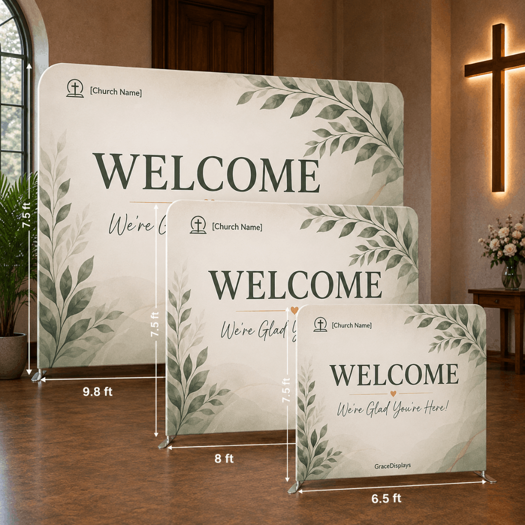 Welcome Backdrop – Model 3 – Straight Tension