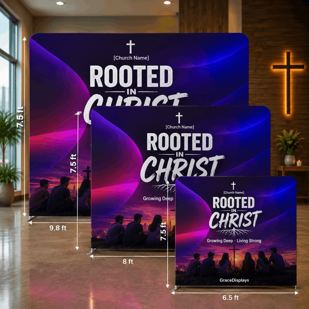 Youth Ministry Backdrop – Model 2 – Straight Tension