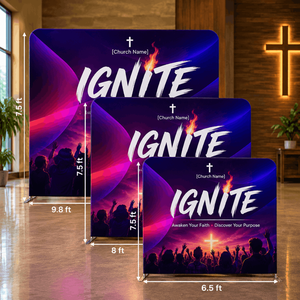 Youth Ministry Backdrop – Model 4 – Straight Tension
