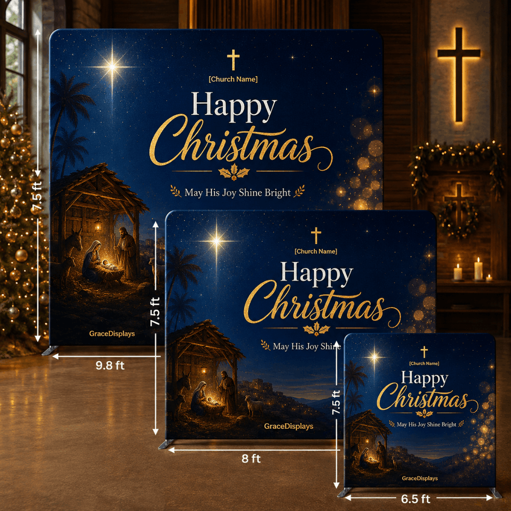 Christmas Backdrop – Model 2 – Straight Tension