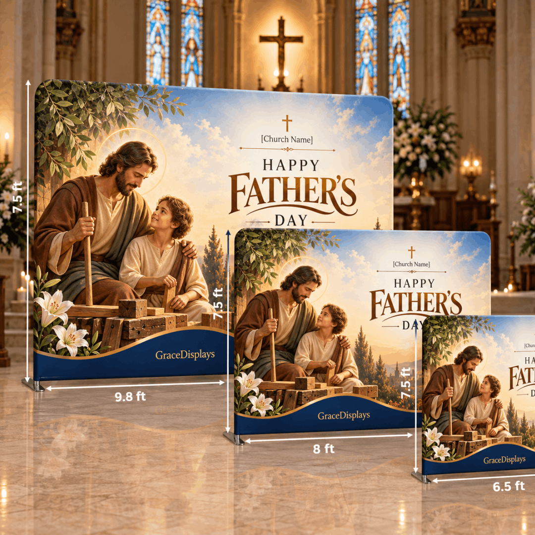 Father's Day Backdrop – Model 1 – Straight Tension