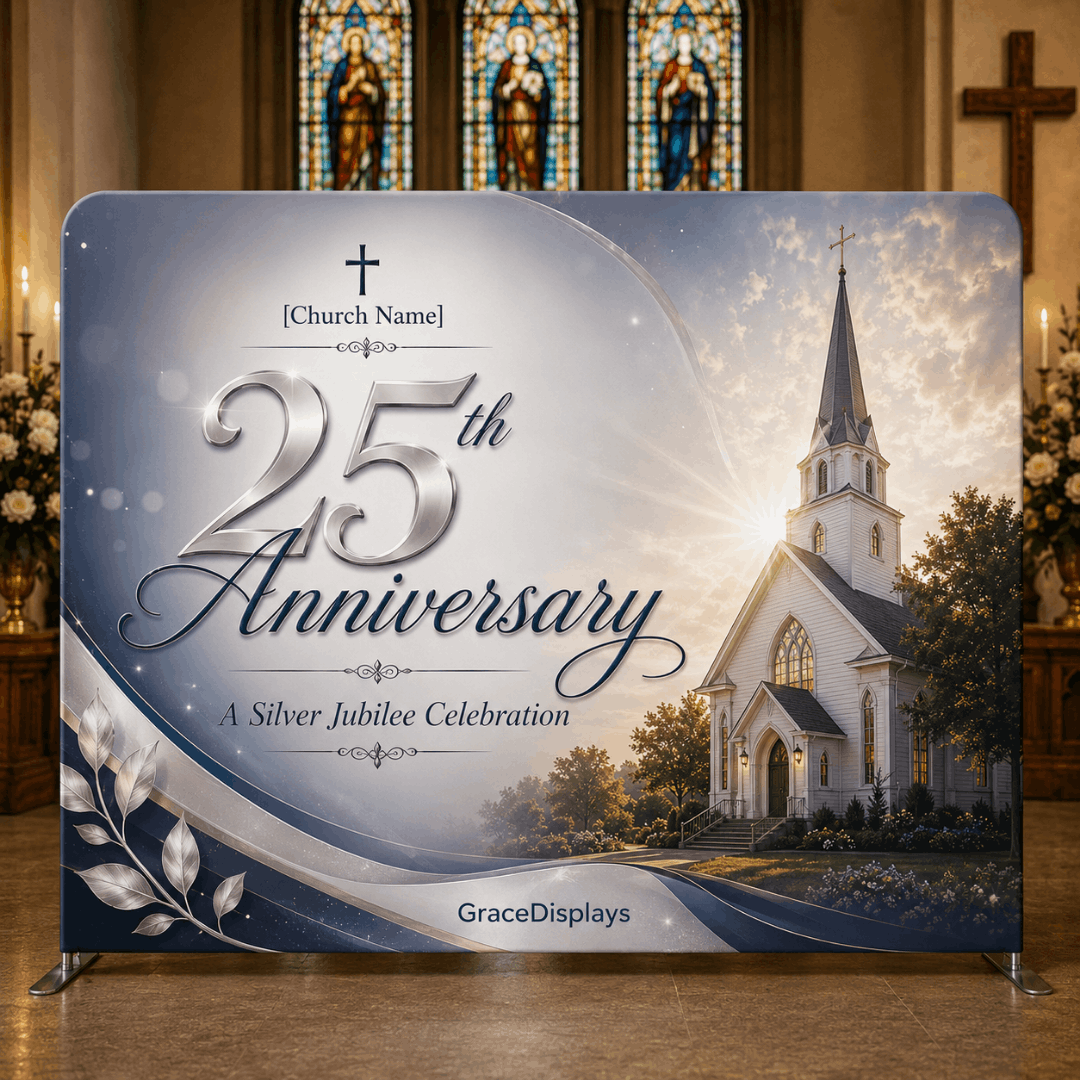 Anniversary Backdrop – Straight Tension Fabric