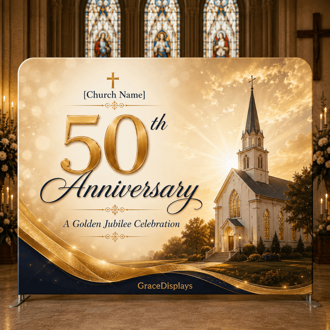 Anniversary Backdrop – Straight Tension Fabric