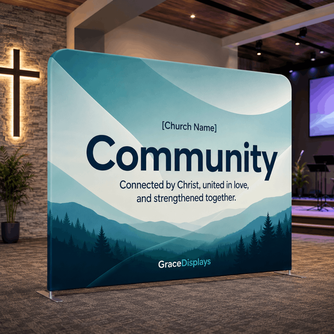Church Backdrop – Straight Tension Fabric