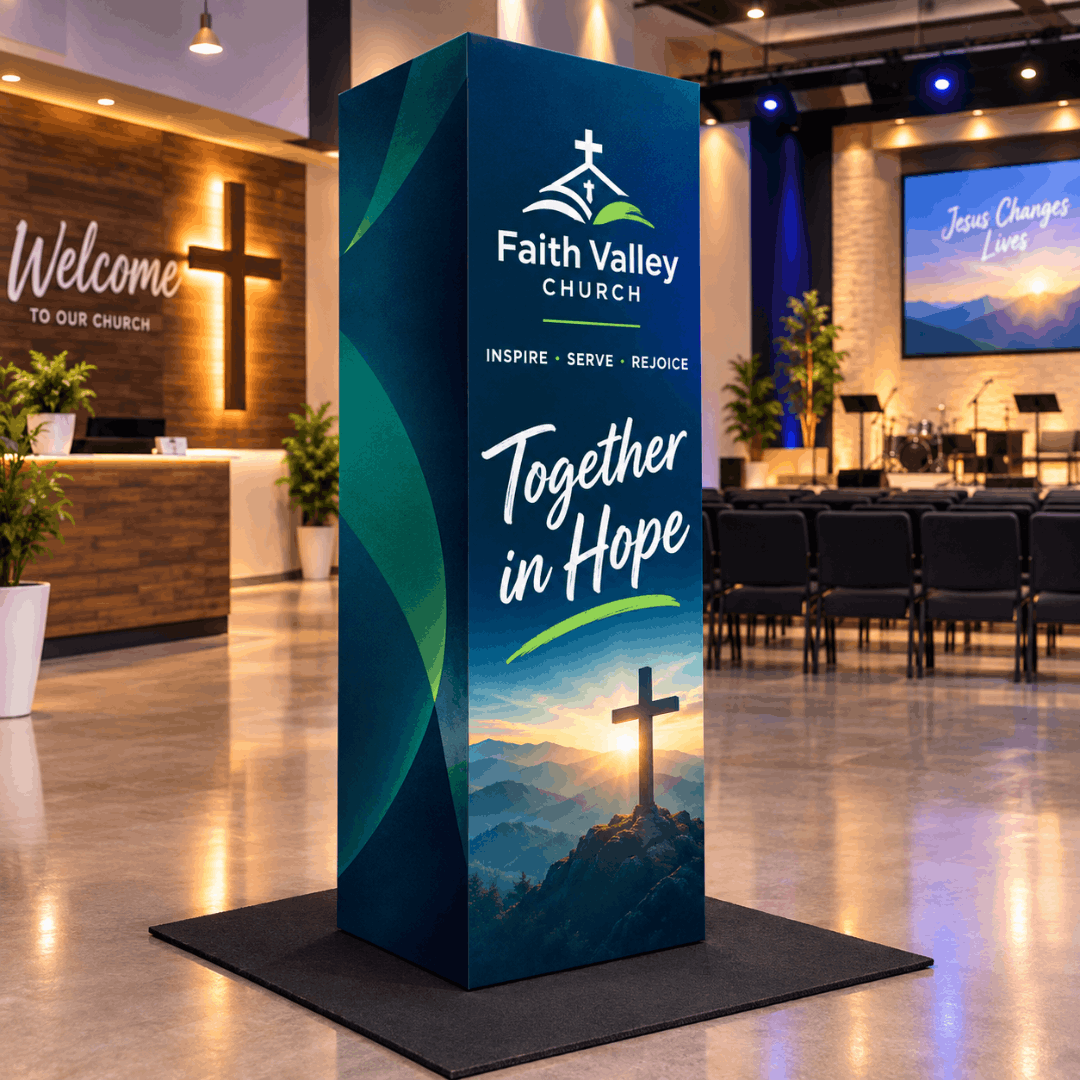 Church Modular EZ Cubic Fabric Tower Display