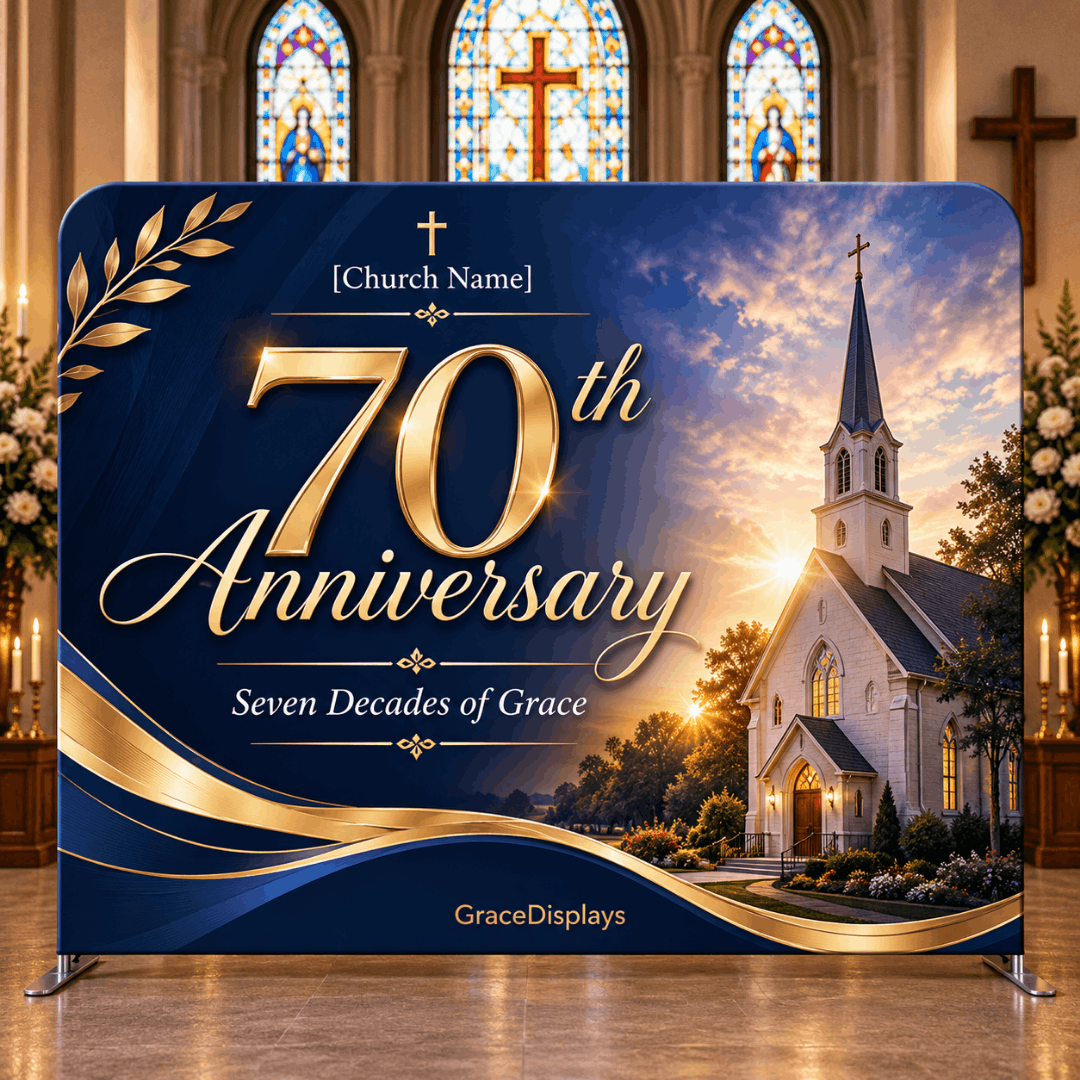 Anniversary Backdrop – Straight Tension Fabric
