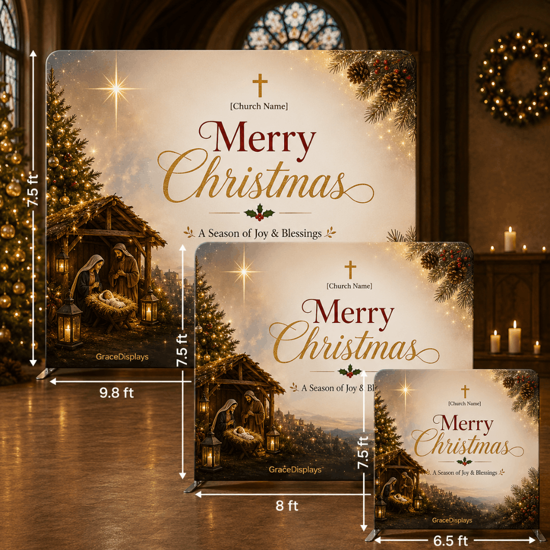 Christmas Backdrop – Model 3 – Straight Tension