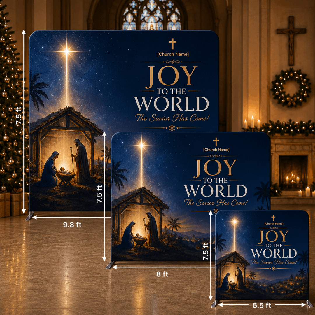 Christmas Backdrop – Model 4 – Straight Tension