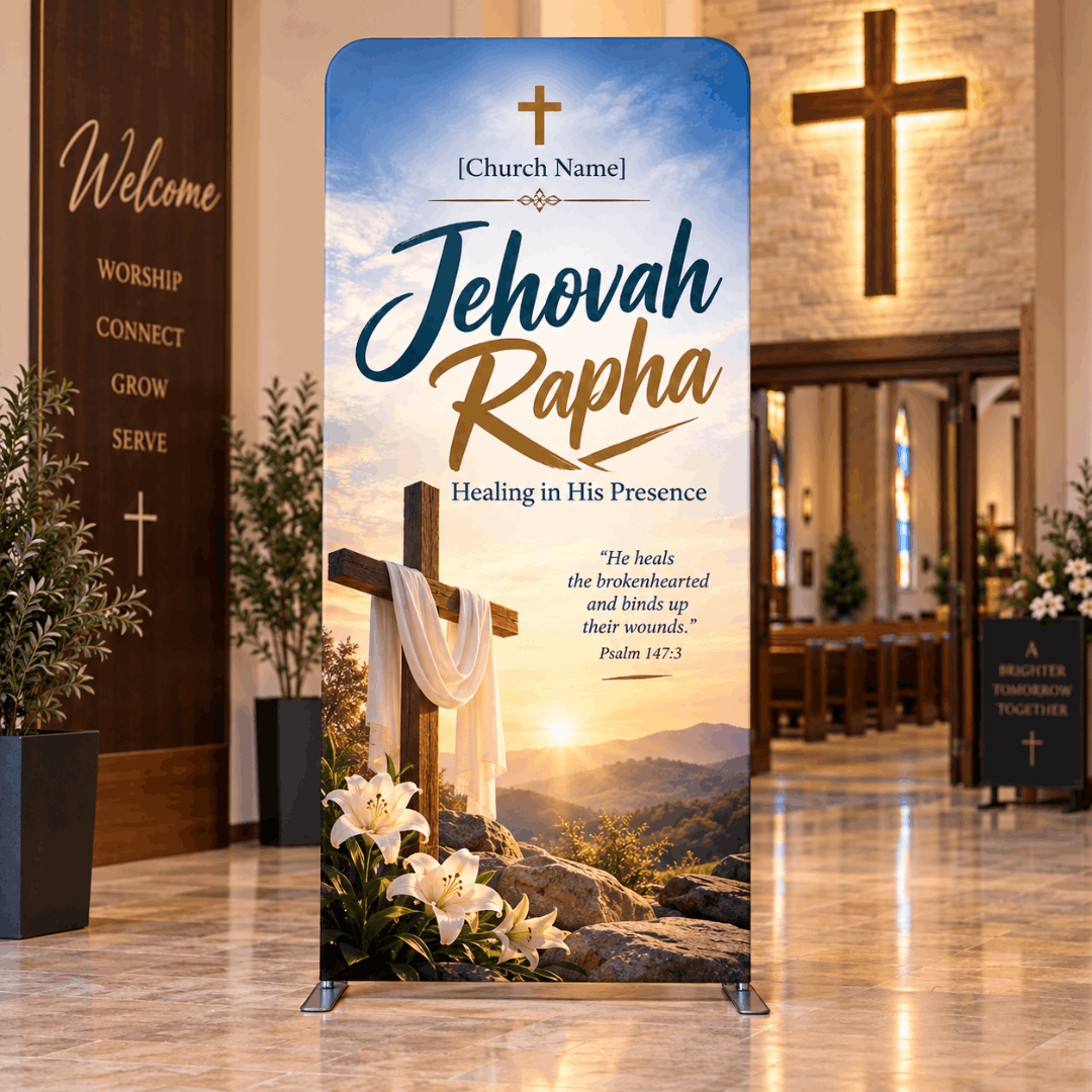 Church Portable Exhibit Display – 7.5ft Height