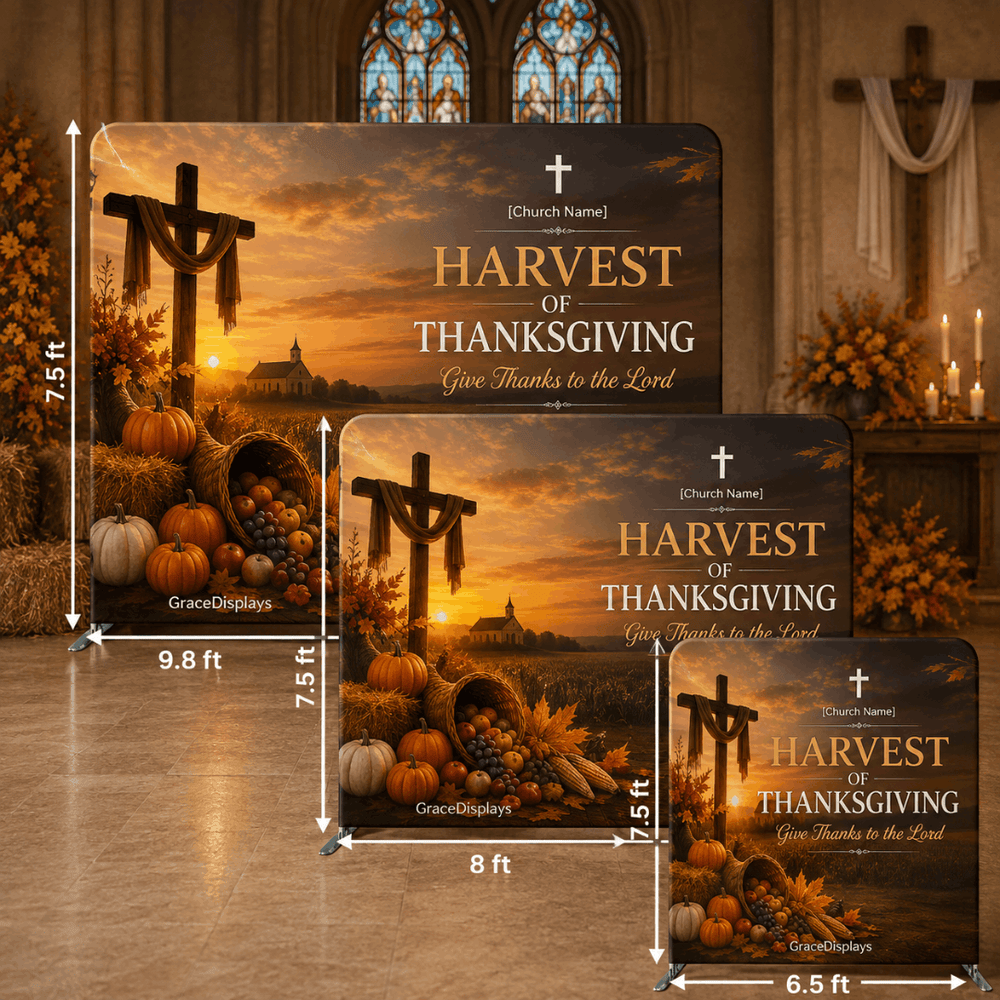 Fall Harvest Backdrop – Model 2 – Straight Tension