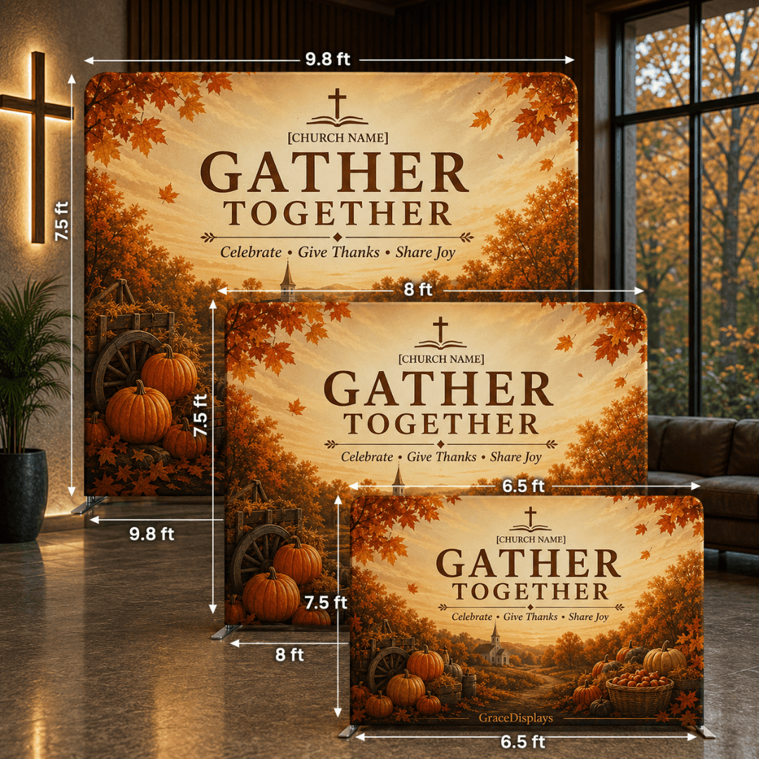 Fall Harvest Backdrop – Model 3 – Straight Tension