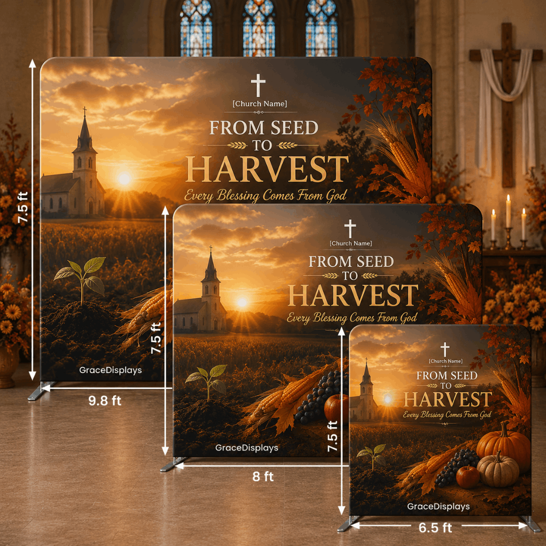 Fall Harvest Backdrop – Model 4 – Straight Tension