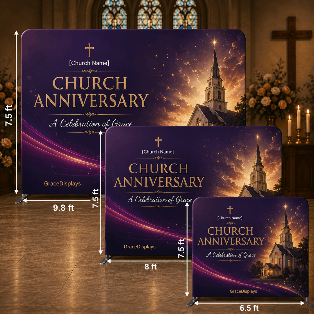 Anniversary Backdrop – Straight Tension Fabric