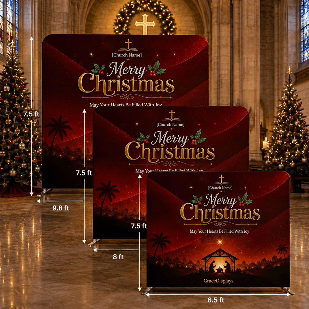 Christmas Backdrop – Model 1 – Straight Tension