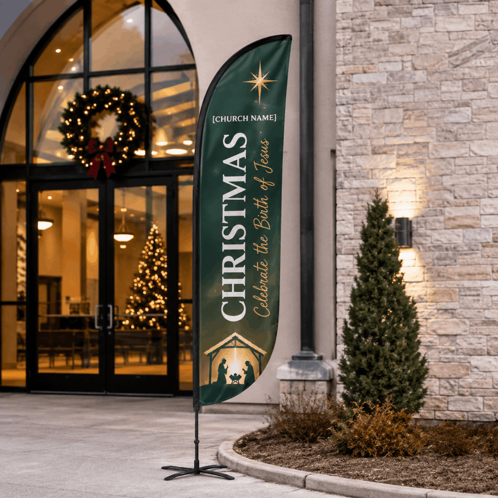 Christmas Feather Flag