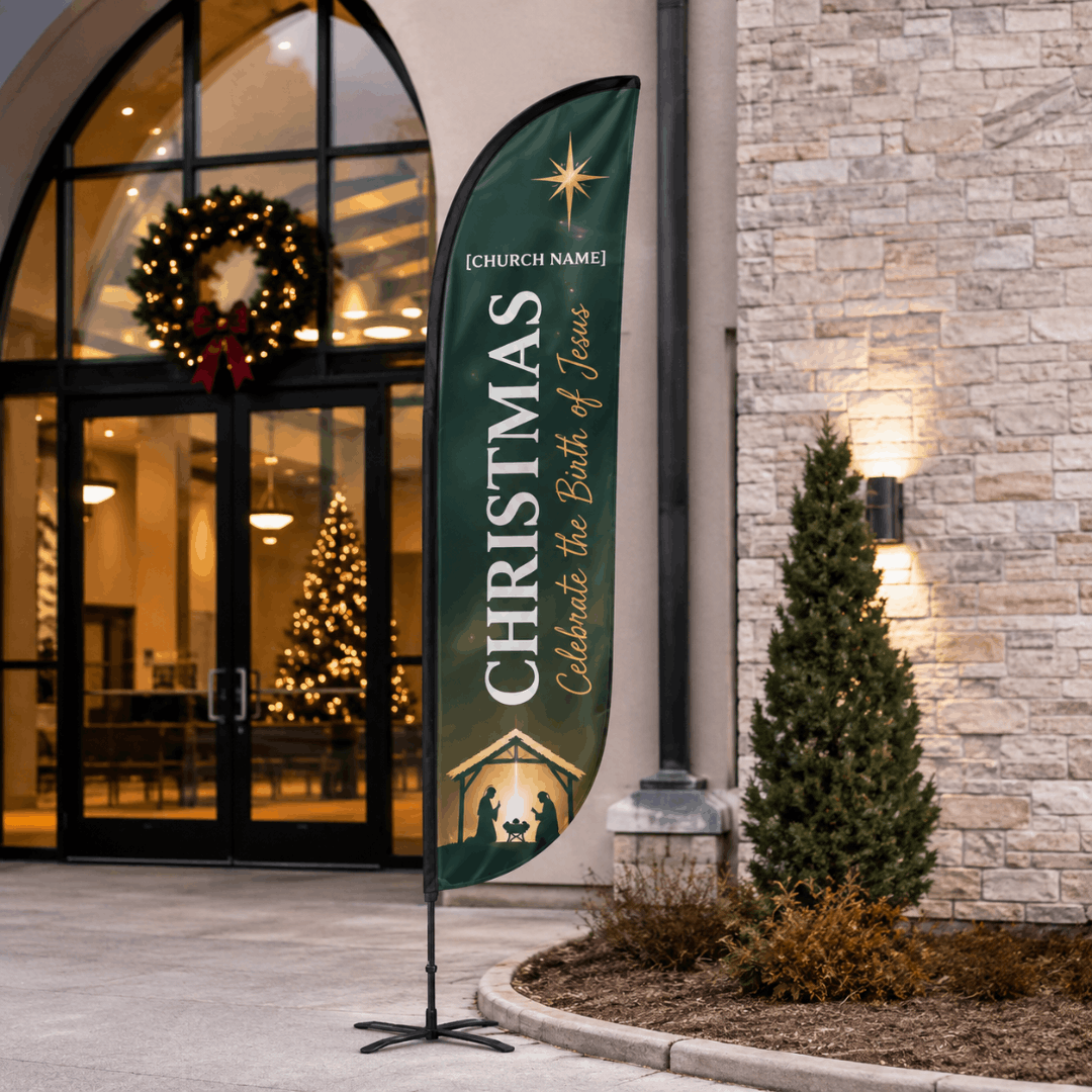 Christmas Feather Flag