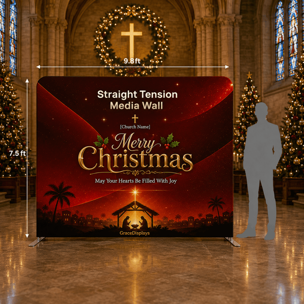 Christmas Backdrop – Model 1 – Straight Tension